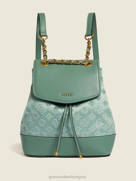 GUESS Aqua 8ZX4F3238 Kimi Velvet Backpack