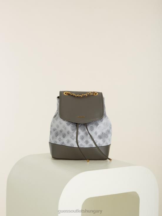 GUESS Rose Gold/Smoke Gray 8ZX4F3212 Kimi Velvet Backpack