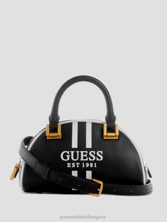 GUESS Black Floral Print 8ZX4F2756 Mildred Mini Bowler