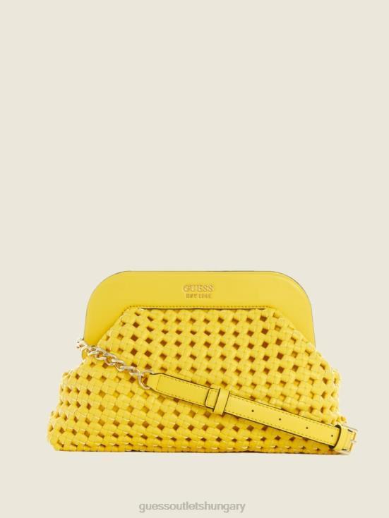 GUESS Yellow 8ZX4F3316 Sicilia Frame Clutch