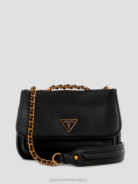 GUESS Black Floral Print 8ZX4F2795 Becci Mini Convertible Bag