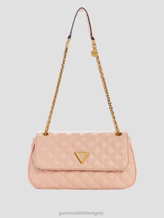 GUESS Apricot Cream 8ZX4F2779 Giully Quilted Convertible Crossbody