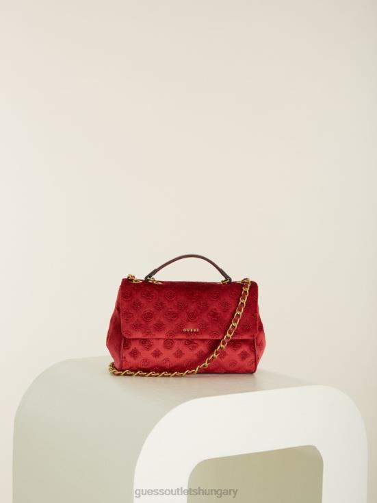 GUESS Black Authentic Crease Wash 8ZX4F2929 Kimi Logo Convertible Crossbody