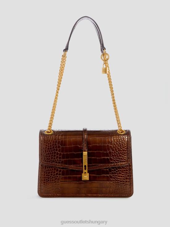 GUESS Bronze 8ZX4F2764 James Croc Convertible Bag