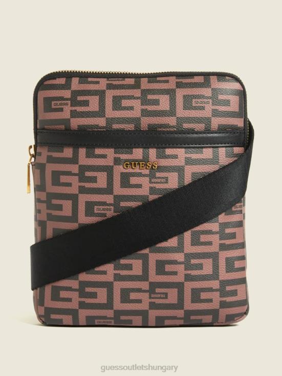 GUESS Brown 8ZX4F3258 Escape Flat Crossbody