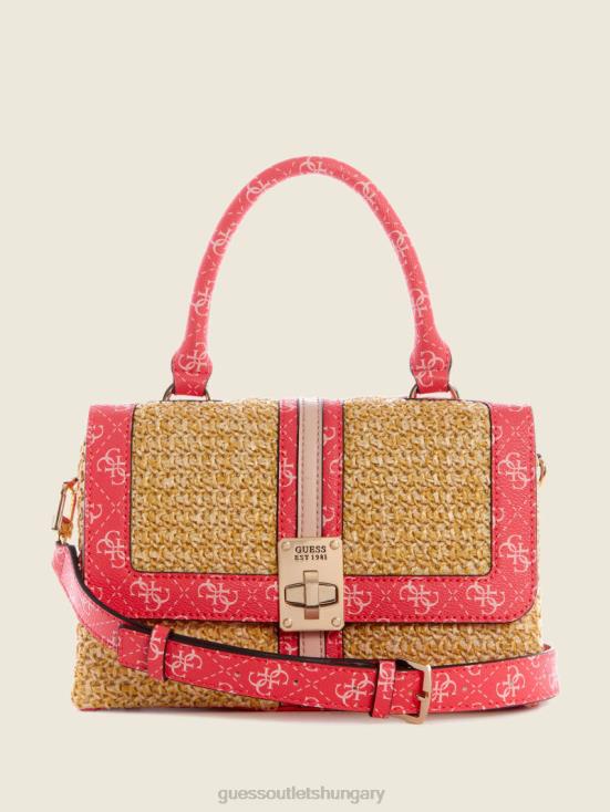 GUESS Cali Wash 8ZX4F2997 Kasinta Raffia Top-Handle Satchel