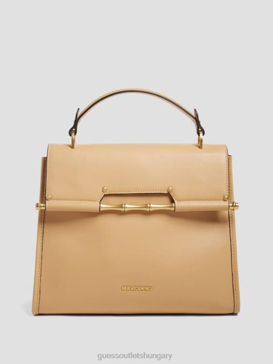 GUESS Champagne 8ZX4F2771 Alia Medium Leather Crossbody