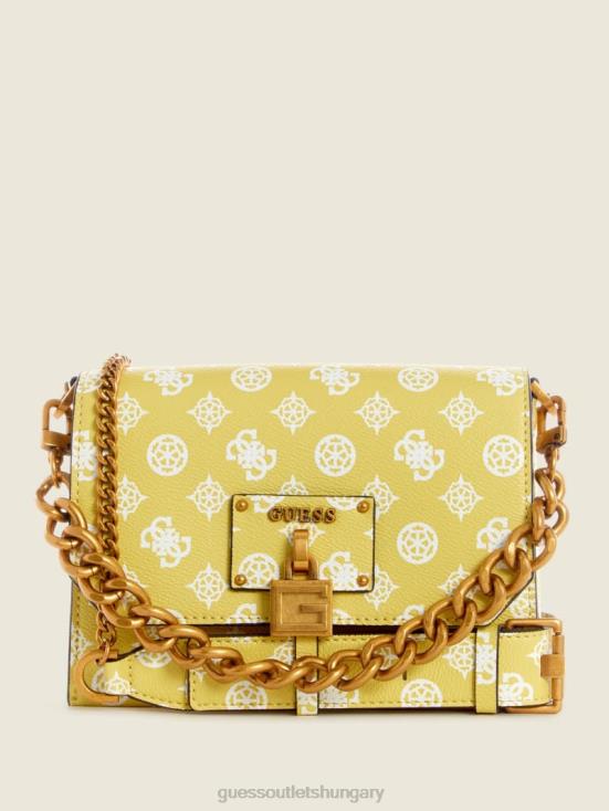 GUESS Citrine Logo 8ZX4F3064 Centre Stage Crossbody Flap