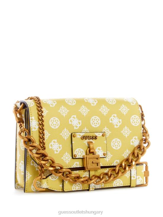 GUESS Citrine Logo 8ZX4F3064 Centre Stage Crossbody Flap