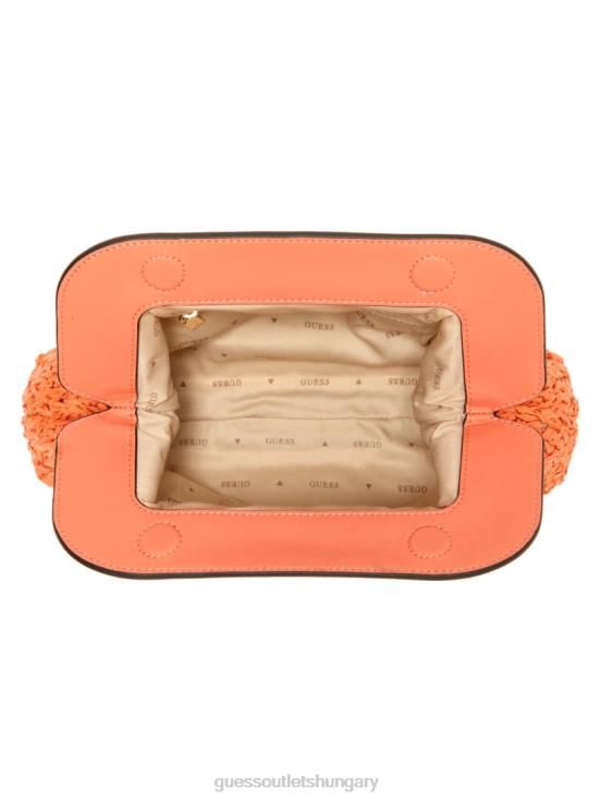 GUESS Coral 8ZX4F2966 Liguria Crochet Straw Frame Clutch