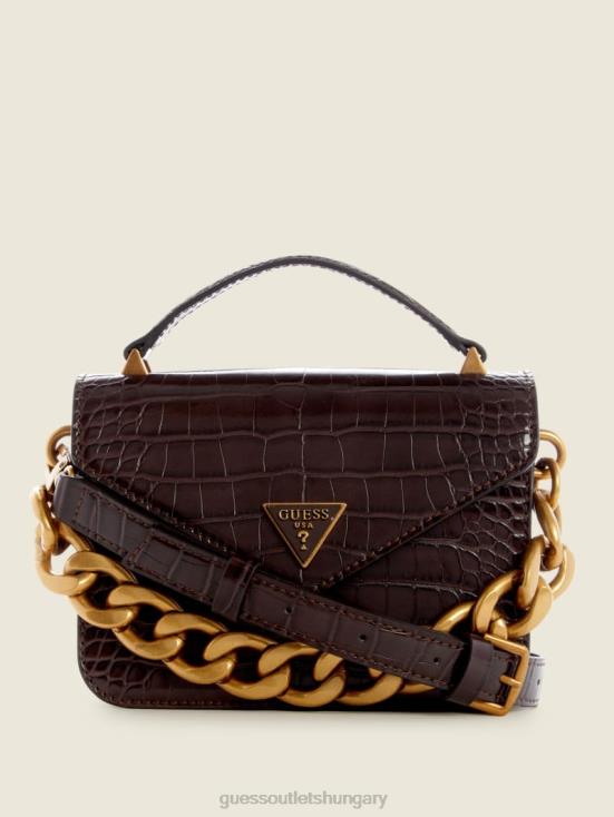 GUESS Espresso 8ZX4F2876 Retour Mini Top Handle Crossbody