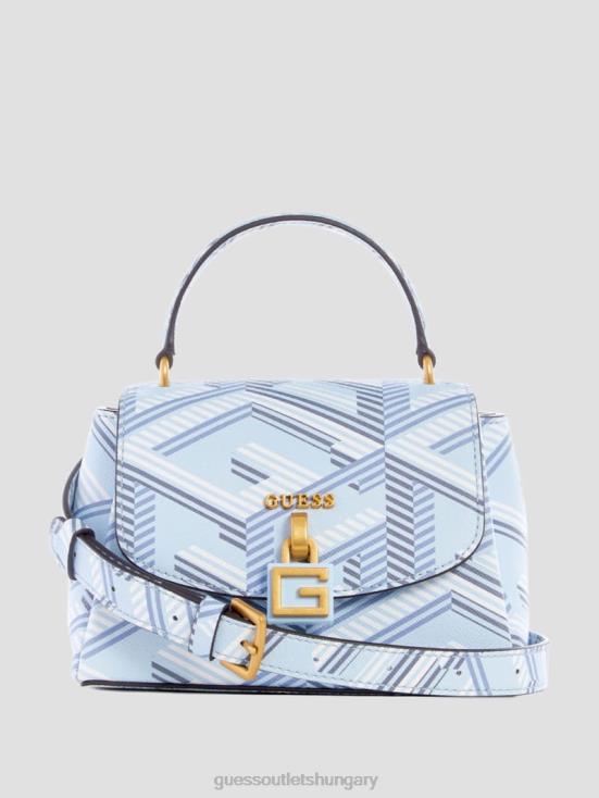 GUESS Ice Blue Logo 8ZX4F2774 Montreal G Cube Mini Crossbody