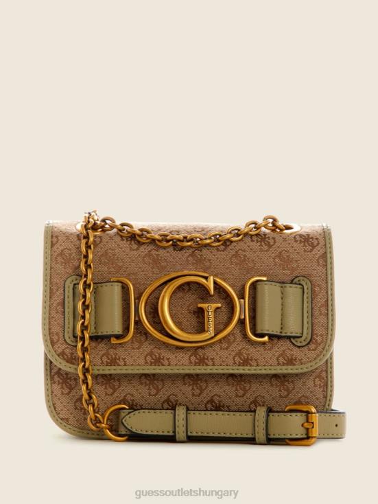 GUESS Latte/Celadon 8ZX4F2933 Aviana Small Convertible Crossbody