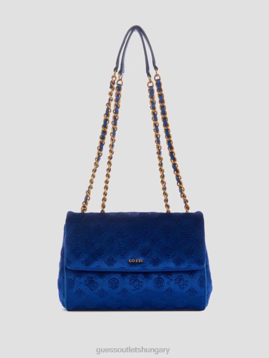 GUESS Navy 8ZX4F2935 Inia Velvet Convertible Crossbody