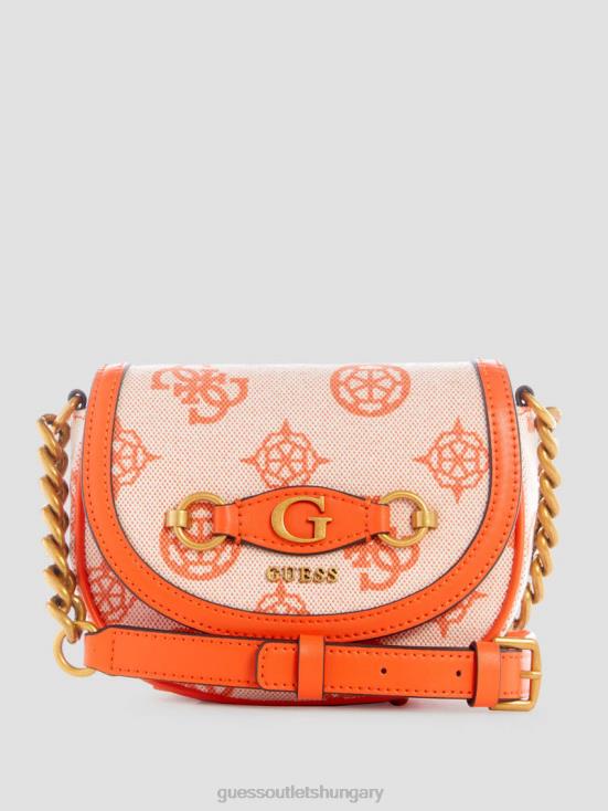 GUESS Orange/Bright Orange 8ZX4F3253 Izzy Logo Mini Crossbody