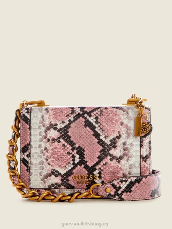 GUESS Pink Python 8ZX4F2978 Abey Python Crossbody