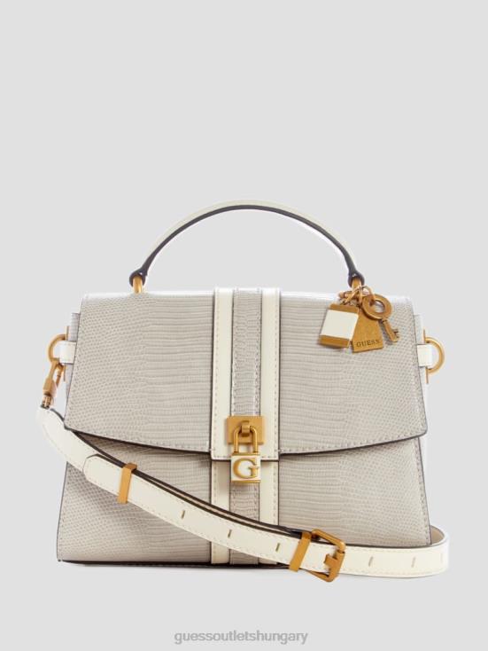 GUESS Taupe 8ZX4F2834 Ginevra Textured Top Handle Crossbody