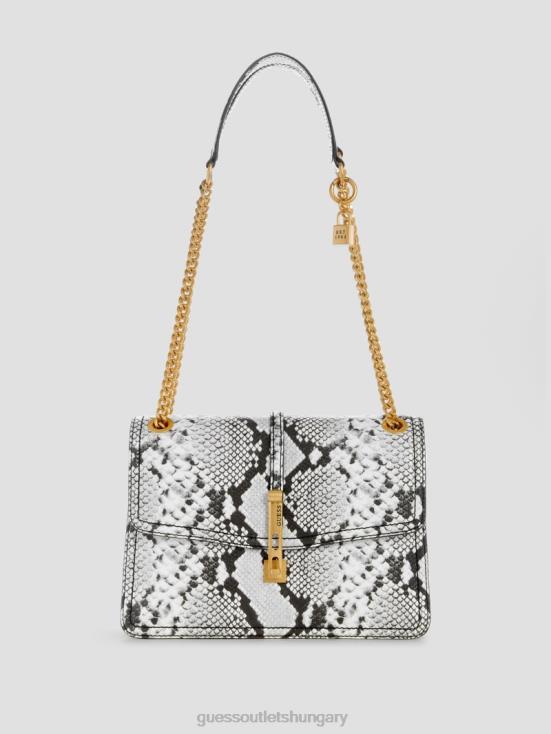 GUESS White 8ZX4F2946 James Python Convertible Bag