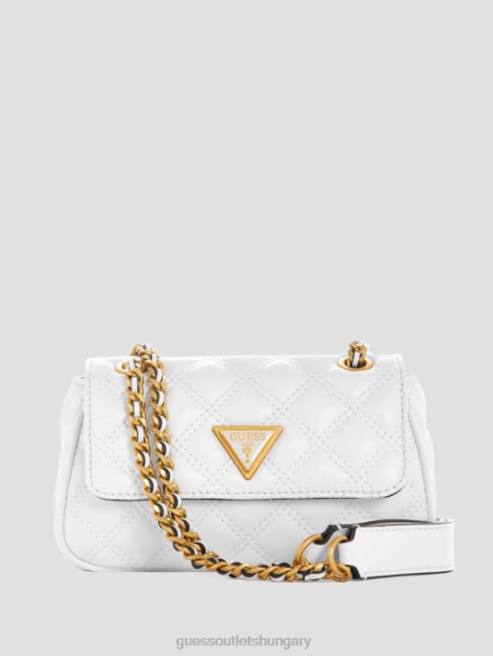 GUESS White Multi 8ZX4F2905 Giully Mini Convertible Crossbody