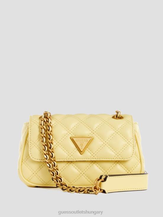 GUESS Yellow 8ZX4F2767 Giully Mini Convertible Crossbody