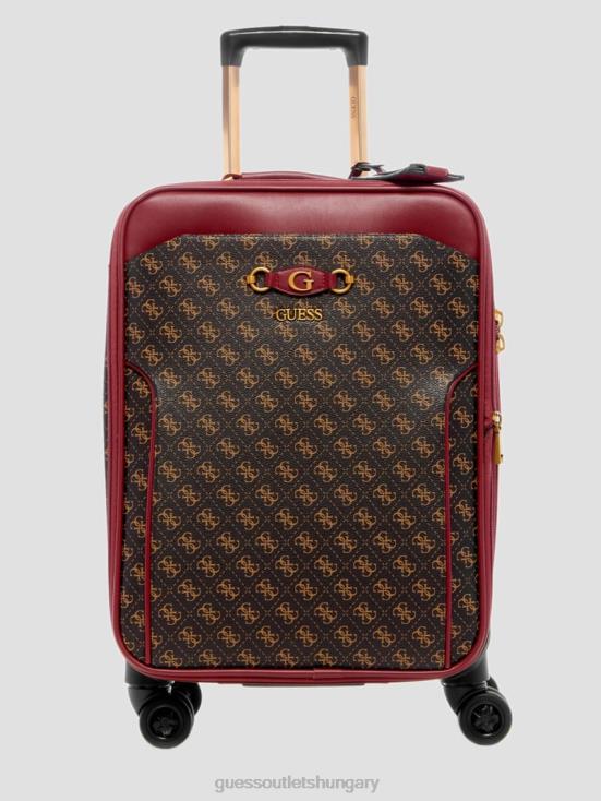 GUESS Brown Logo/Merlot 8ZX4F3192 Izzy 8-Wheel Suitcase