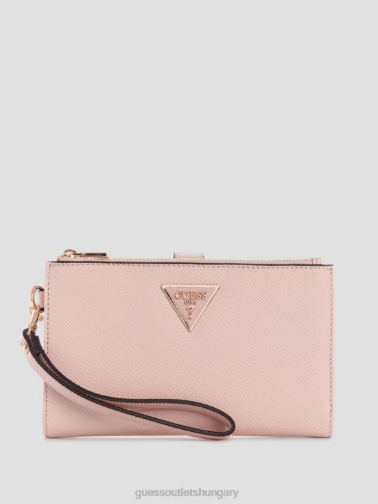 GUESS Rose Pink 8ZX4F3149 Laurel Double-Zip Organizer