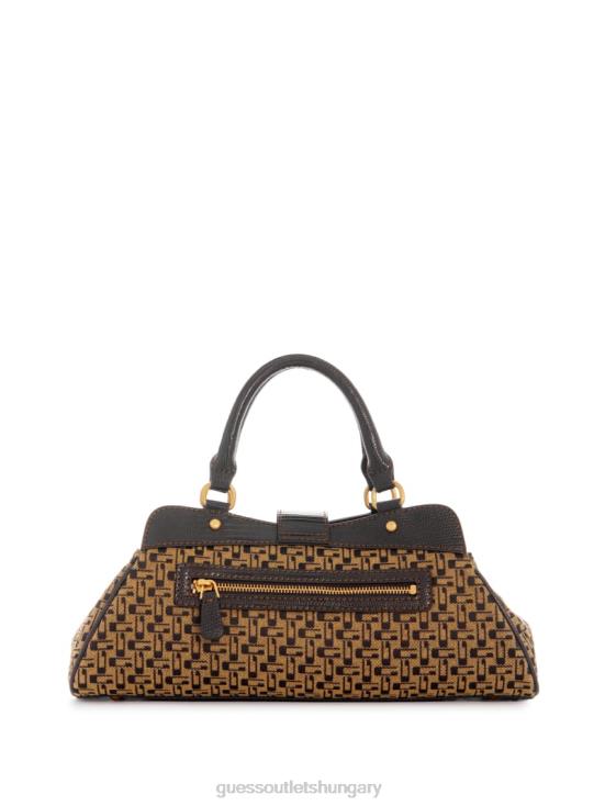 GUESS Brown Multi 8ZX4F3042 Belle Vintage Small Girlfriend Satchel