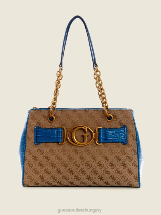 GUESS Latte/Blue 8ZX4F3123 Aviana Luxury Satchel