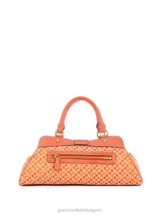 GUESS Orange Logo 8ZX4F3049 Belle Vintage Small Girlfriend Satchel