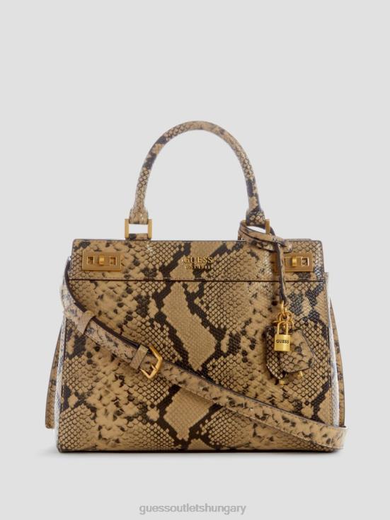 GUESS Sage 8ZX4F2760 Katey Snakeskin Luxury Satchel