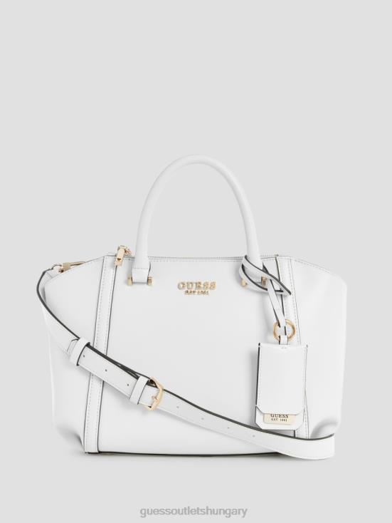 GUESS White Multi 8ZX4F2815 Leie Status Satchel