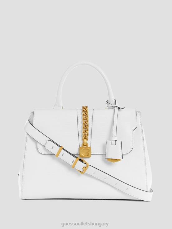 GUESS White Multi 8ZX4F2951 Tiberia Society Satchel