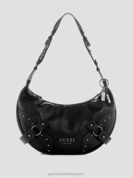 GUESS Black Floral Print 8ZX4F3018 Natalya Hobo