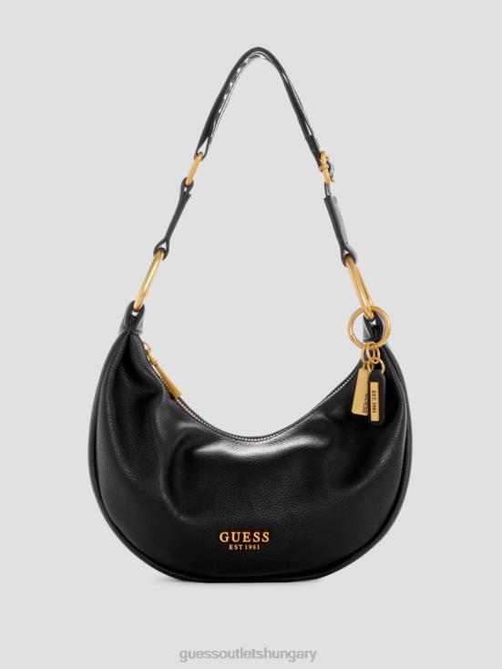 GUESS Black Floral Print 8ZX4F3019 Natalya Mini Hobo