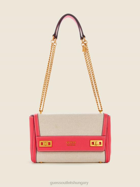 GUESS Bleu/New Teal 8ZX4F2994 Katey Canvas Convertible Shoulder Bag