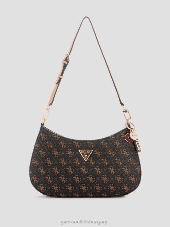 GUESS Brown Multi 8ZX4F3061 Noelle Quattro G Shoulder Bag