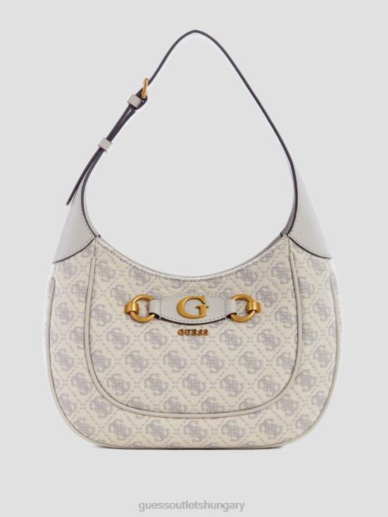 GUESS Dove Logo 8ZX4F3053 Izzy Quattro G Jacquard Hobo Bag