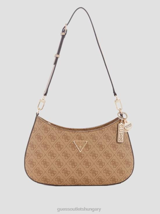 GUESS Latte Logo 8ZX4F3010 Noelle Quattro G Shoulder Bag