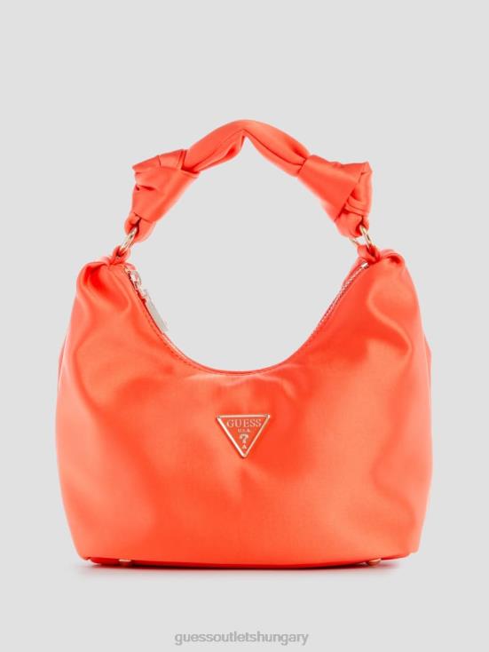 GUESS Orange 8ZX4F3038 Velina Satin Hobo Bag