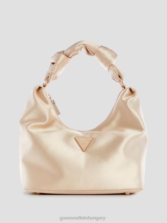 GUESS Pale Gold 8ZX4F3024 Velina Satin Hobo Bag