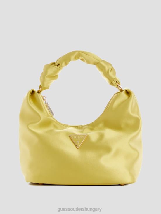 GUESS Yellow 8ZX4F3036 Velina Satin Hobo Bag