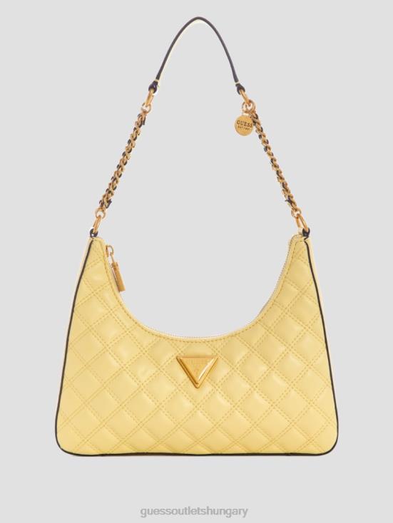 GUESS Yellow 8ZX4F3057 Giully Top-Zip Shoulder Bag
