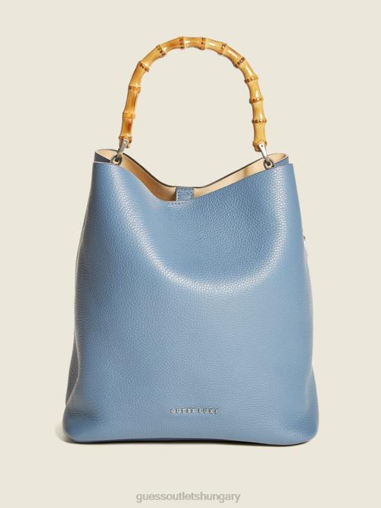 GUESS Grey 8ZX4F3088 Aida Leather Hobo Bag