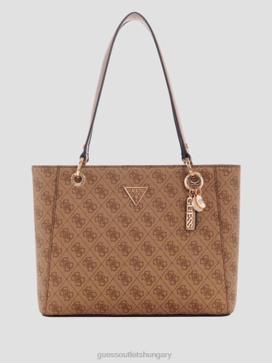 GUESS Latte Logo 8ZX4F3074 Noelle Quattro G Small Noel Tote
