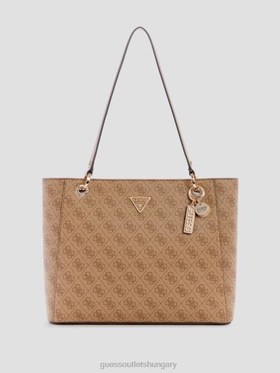 GUESS Latte Logo 8ZX4F3232 Noelle Quattro G Noel Tote