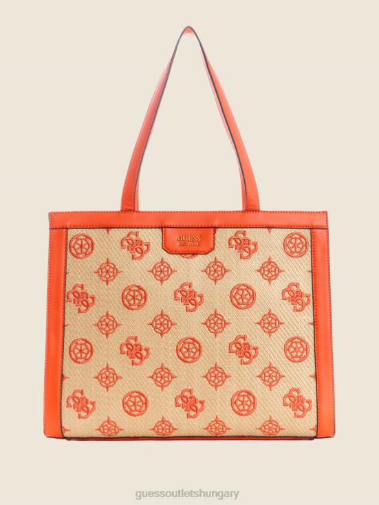 GUESS Natural/Flame 8ZX4F3122 Katey Large Tote