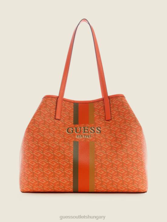 GUESS Orange Logo 8ZX4F3103 Vikky Large Tote