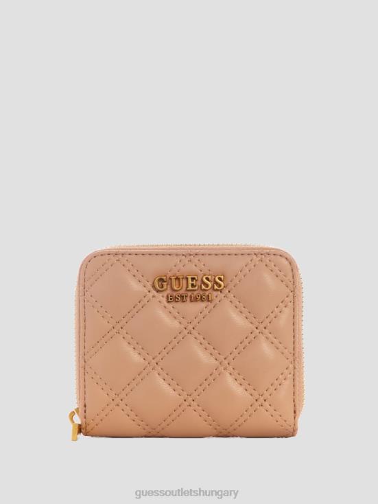 GUESS Beige Overflow 8ZX4F3151 Giully Small Zip-Around Wallet