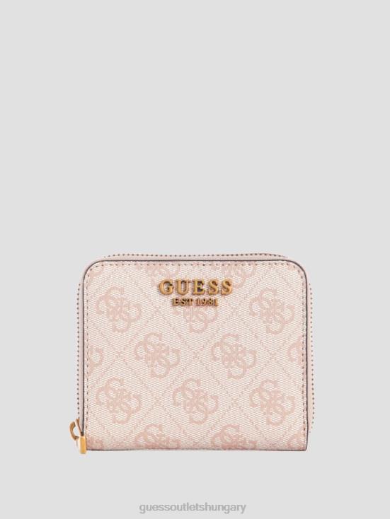 GUESS Blush Logo 8ZX4F3150 Ginevra Logo Small Zip-Around Wallet