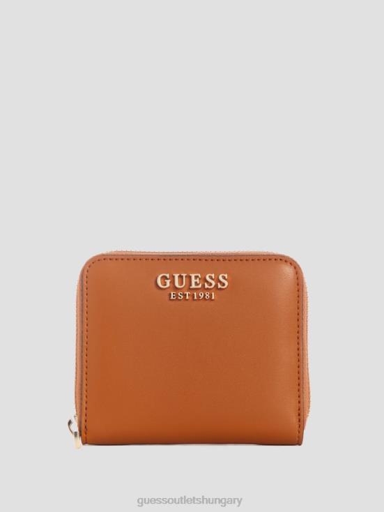 GUESS Cognac 8ZX4F3161 Laurel Small Zip-Around Wallet